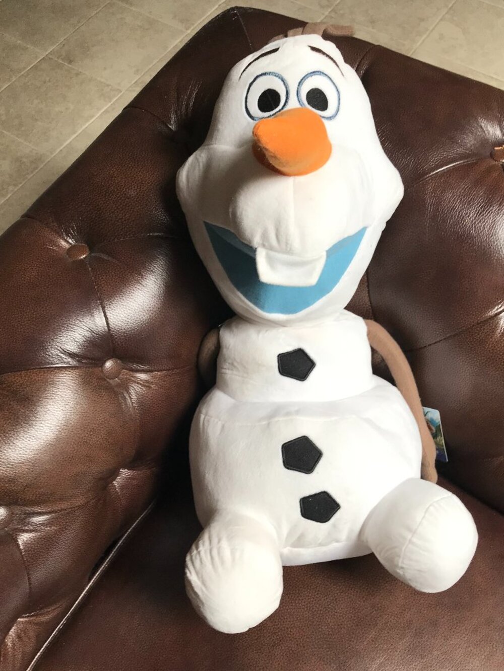 Olaf stuffed snowman from Disney's Frozen. Tags still attached. 23 inch.